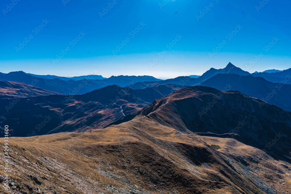 Obraz premium landscape in mountains, penser joch, south tyrol