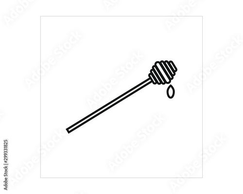 honey stick shaped simple icon vector