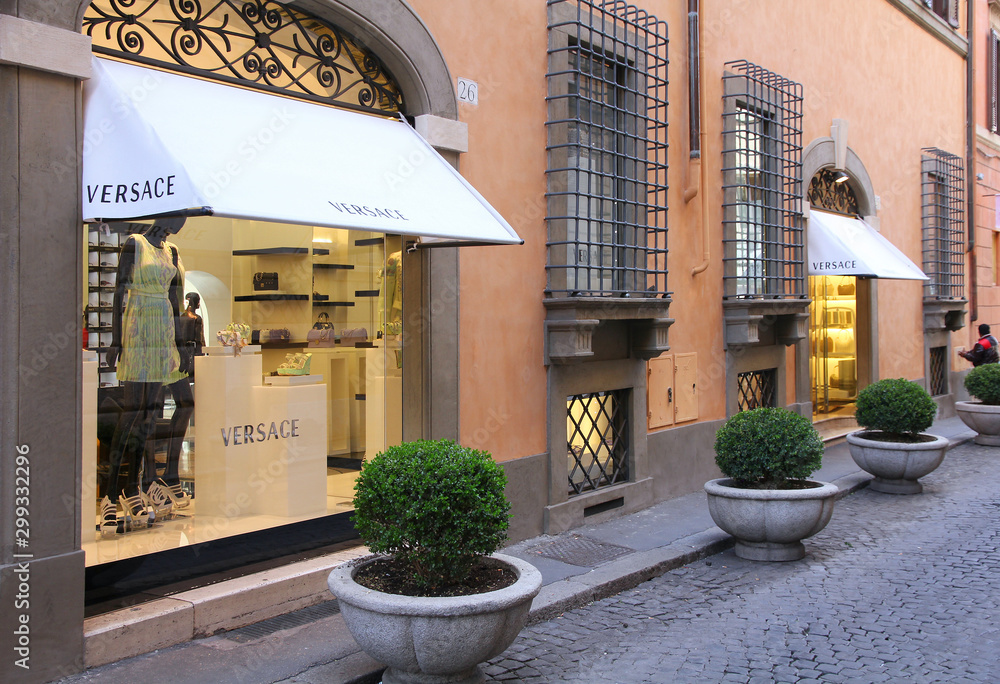 V Collection Rome Italy ROME - APRIL 9: Versace store on April 9, 2012 in Rome, Italy. Versace ...