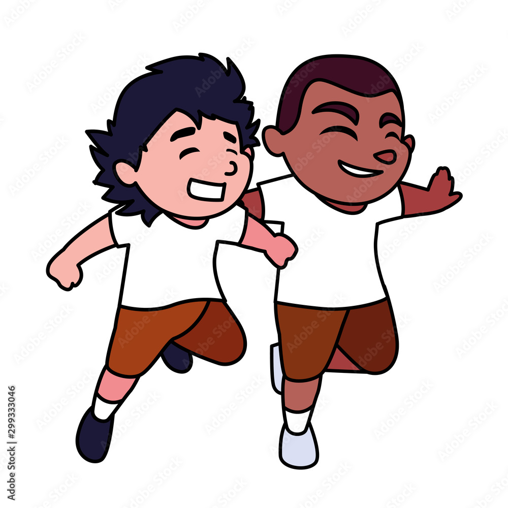Isolated boys cartoons vector design Isolated boys cartoons vector design