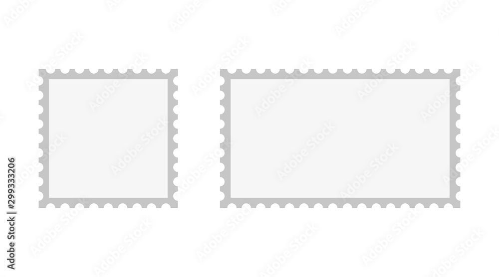 set postage stamp isolate on white background