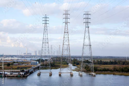 Jacksonville St. Johns River Electricity Pylons