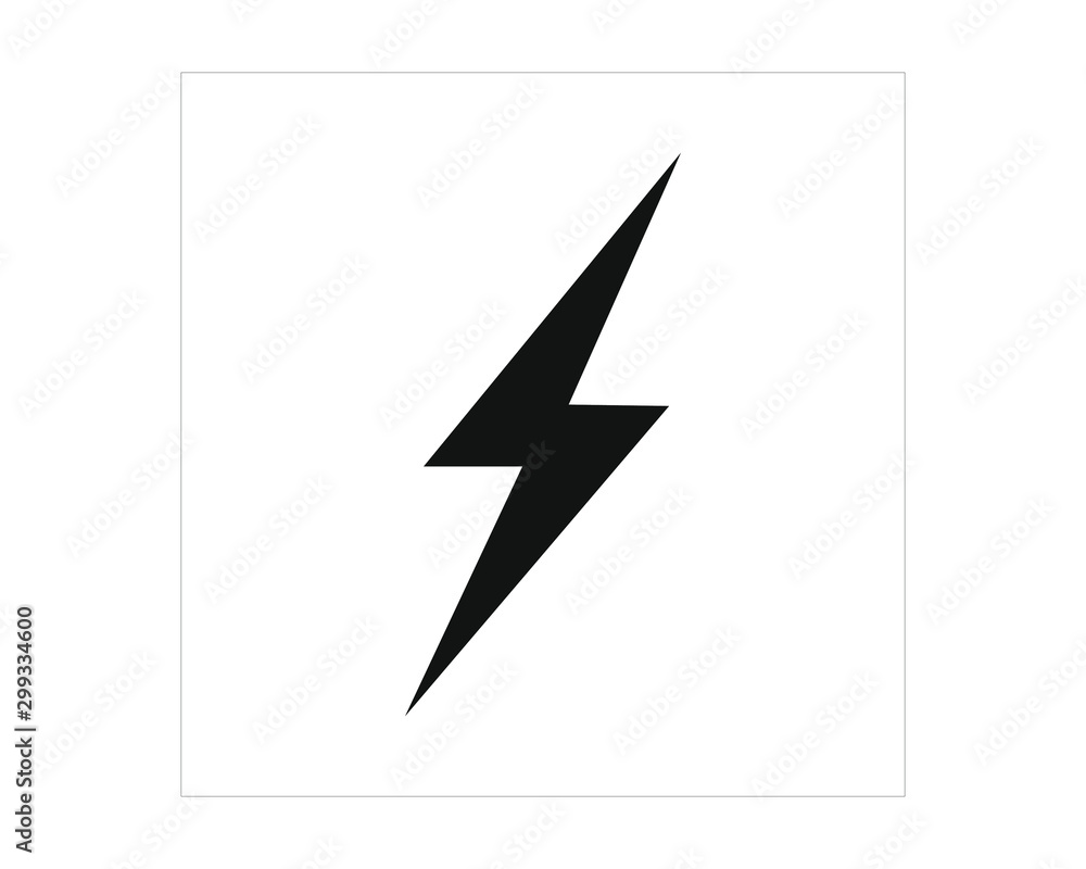 lightning shaped simple icon vector lightning shaped simple icon vector