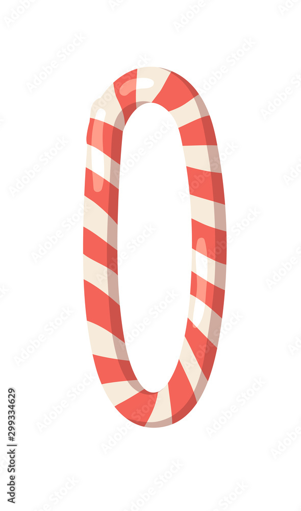 Cartoon vector illustration Christmas Candy Cane. Hand drawn font. Actual Creative Holidays sweet alphabet and letter Cartoon vector illustration Christmas Candy Cane. Hand drawn font. Actual Creative Holidays sweet alphabet and letter