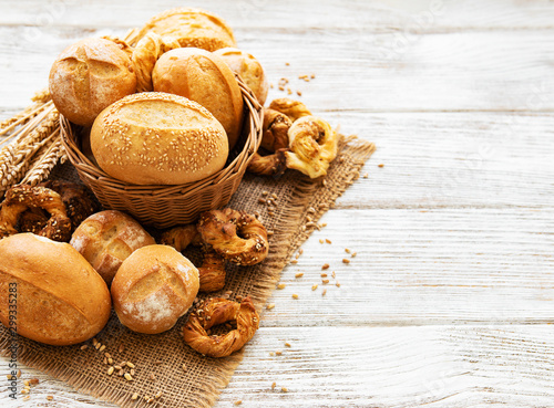 Assortment of baked bread