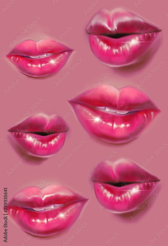 set of lips set of lips