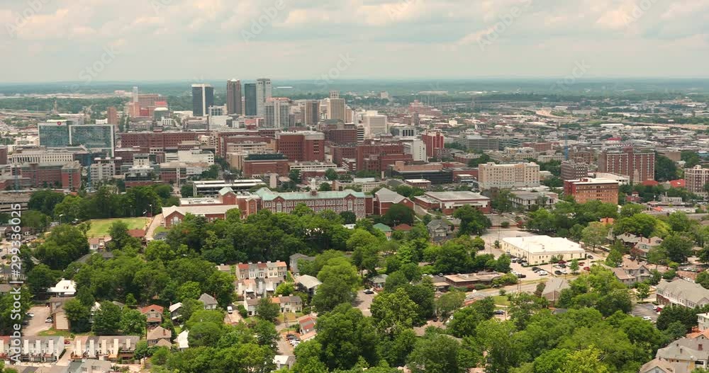 City skyline view of the Birmingham Alabama USA City skyline view of the Birmingham Alabama USA