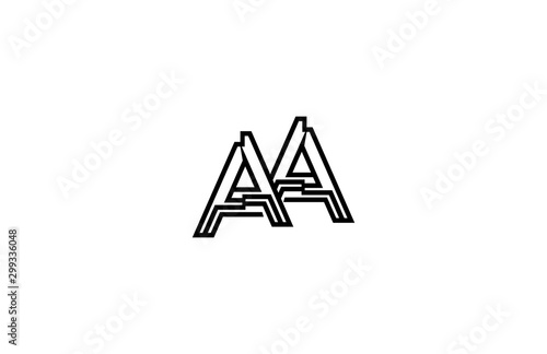 Free Download AA letter monogram linear abstract logotype - GFXLoad