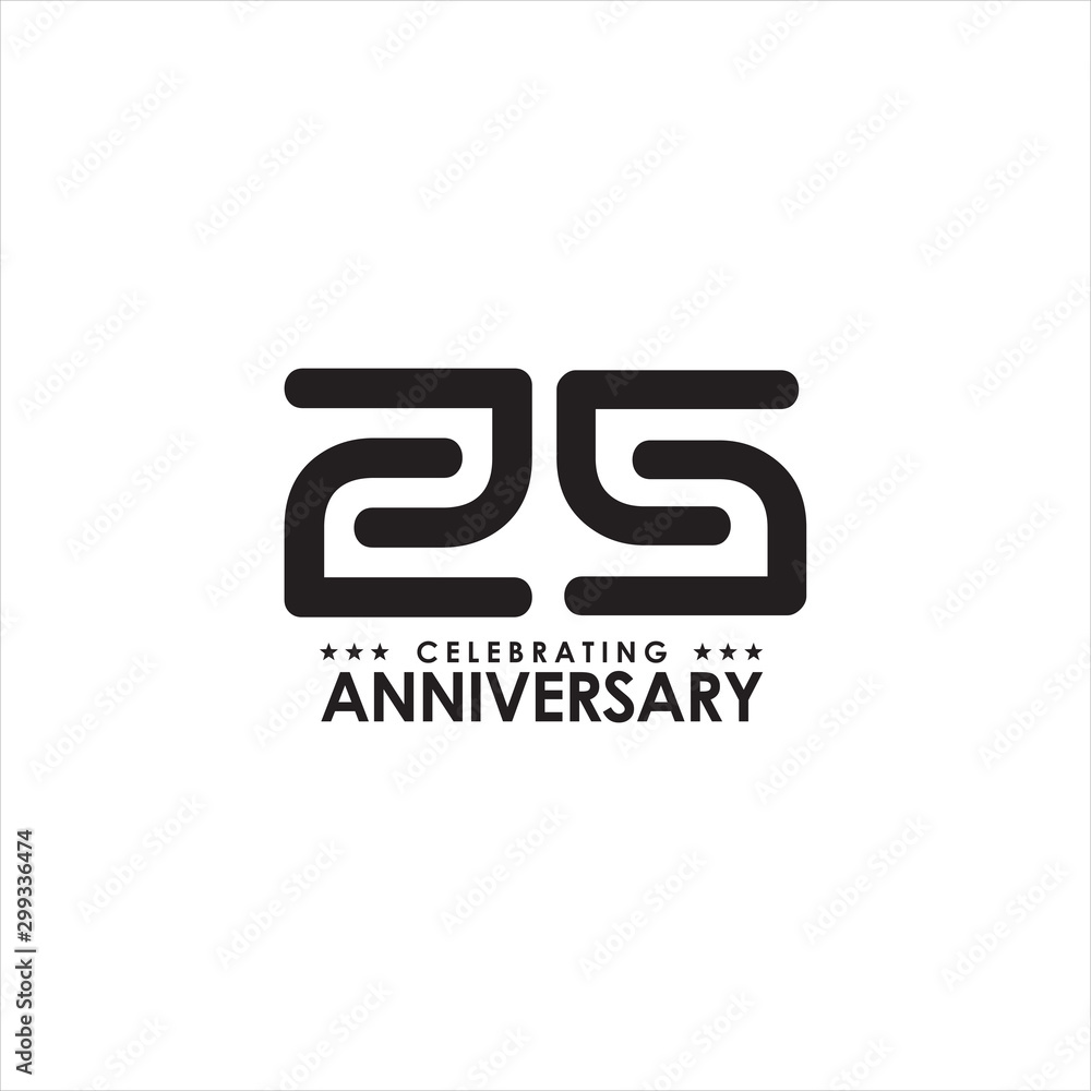 25th year celebrating anniversary emblem logo design 25th year celebrating anniversary emblem logo design