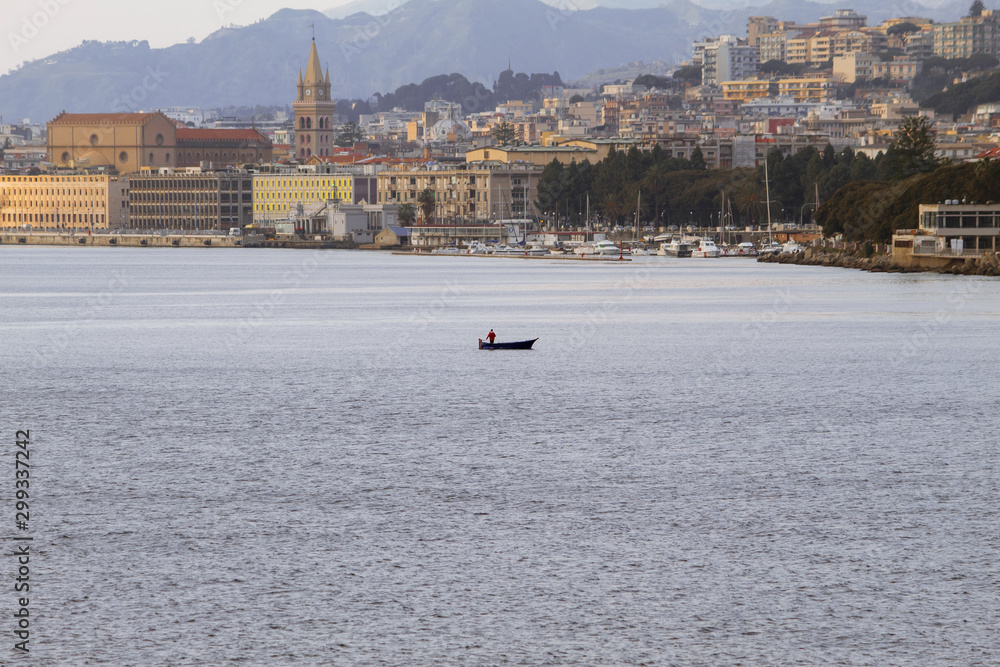 Naklejka premium view of the Messina in winter