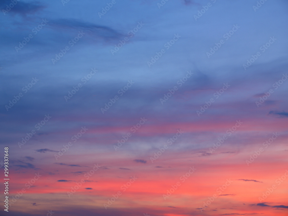 Beautiful abstract nature sunset or sky as background. Abstract pastel soft colorful smooth blurred textured background off focus toned. Beautiful sunset sky as backdrop. Ronamtic rainbow sunrise