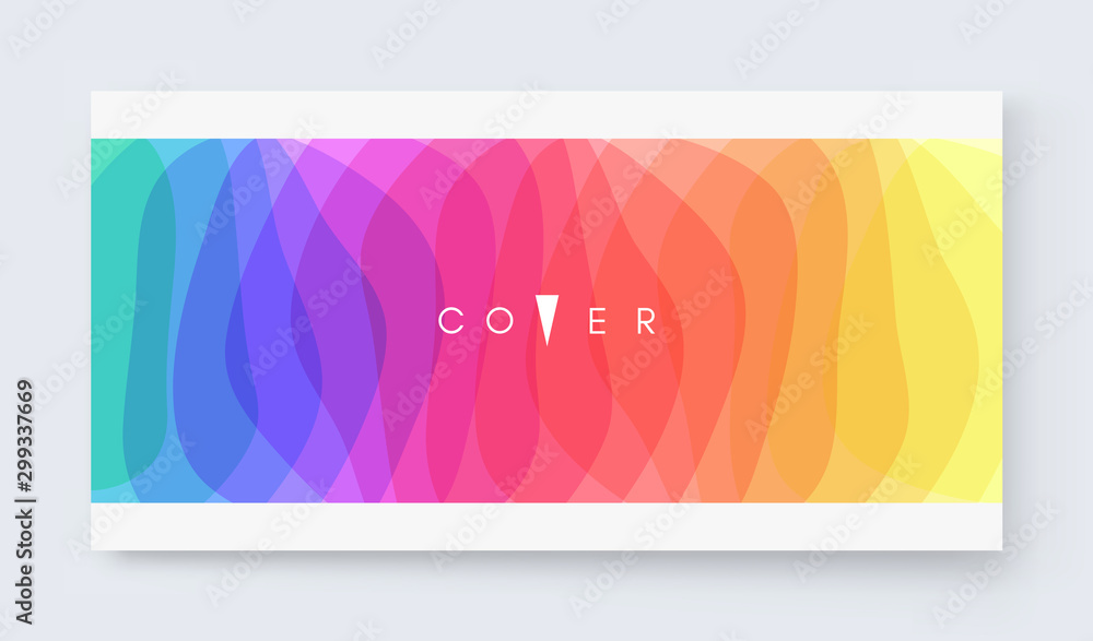 Cover design template. Abstract wavy background with dynamic effect. 3d vector illustration for brochure, banner, flyer or presentation.