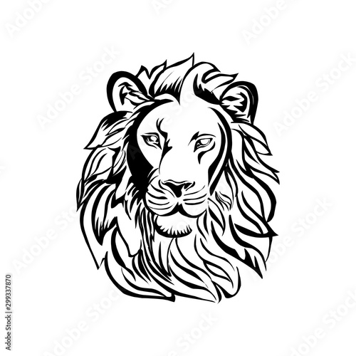 Fototapeta Naklejka Na Ścianę i Meble -  Wild Lion Vector Icon Logo Template