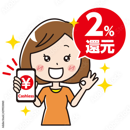 キャッシュレス決済　2%　5%