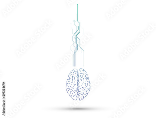 tecnologia, cervello, emisferi, mente, pensiero, 