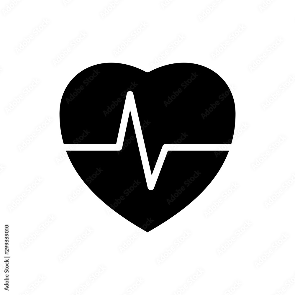 Heartbeat icon vector design template on the white background Heartbeat icon vector design template on the white background