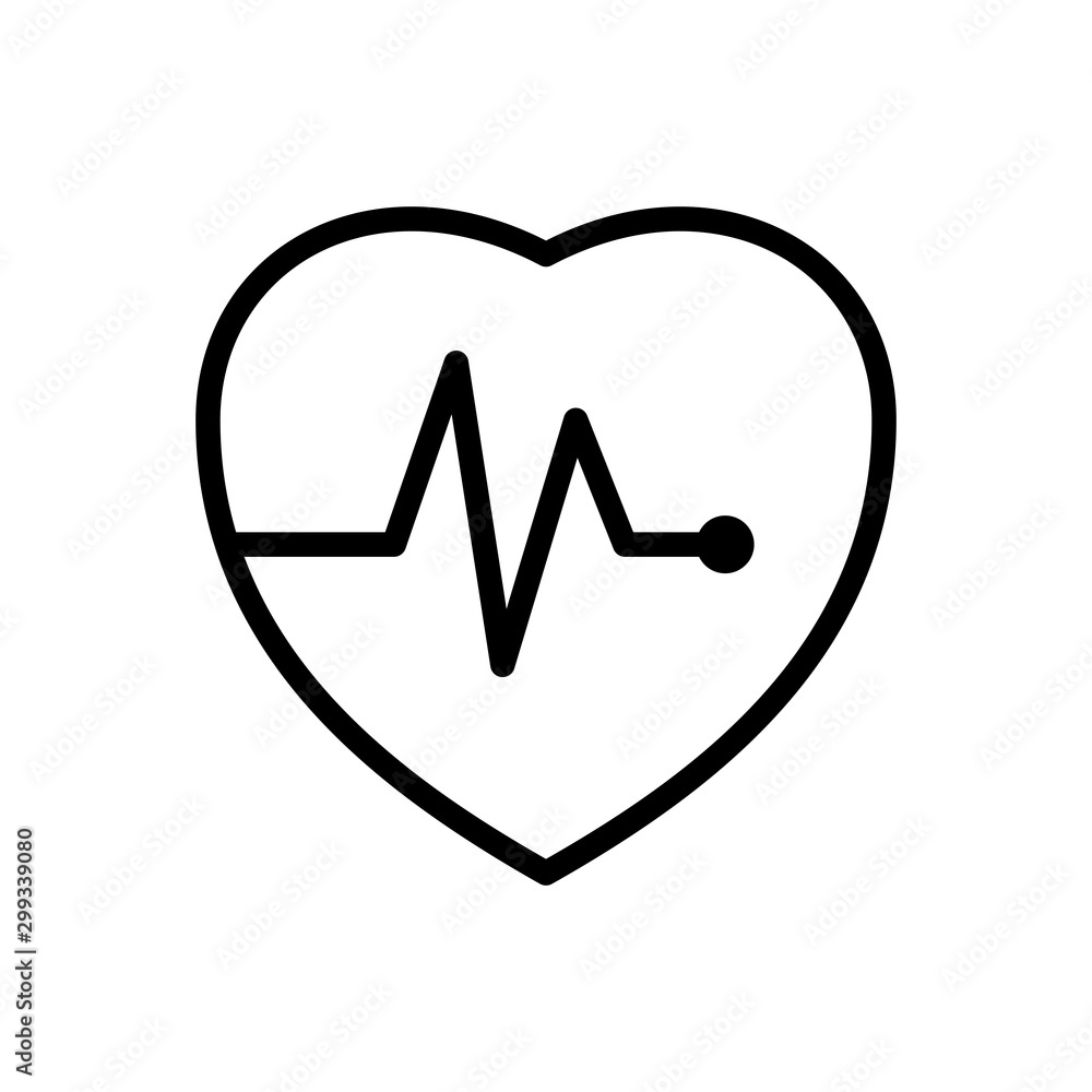 Heartbeat icon vector design template on the white background Heartbeat icon vector design template on the white background