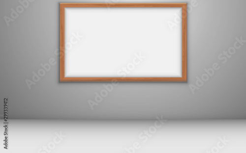 white board in the white studio room