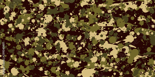 Camouflage background. Seamless pattern.Vector. 迷彩パターン