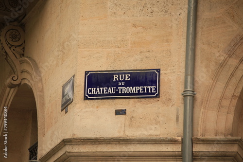 Rue Du Chateau-Trompette Street Sign