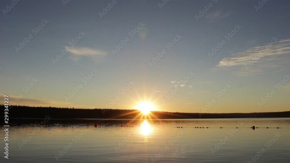 Timelapse Beautiful Sunrise over Lake in Riding Mountain National Park in Manitoba Canada Timelapse Beautiful Sunrise over Lake in Riding Mountain National Park in Manitoba Canada