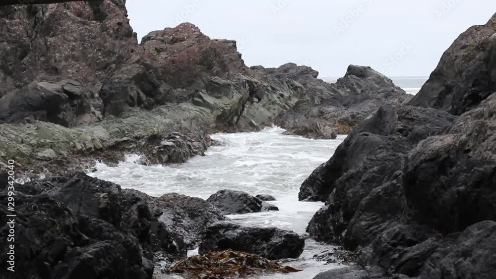 Waves Over Rock in Tofino British Columbia. Waves Over Rock in Tofino British Columbia.