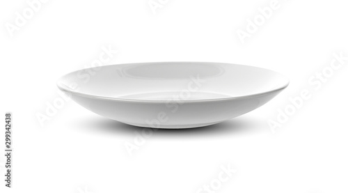 white plate isolated on white background