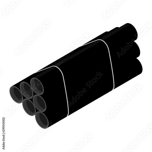 Steel or Aluminum pipes diameter isolated on white background.  Industrial steel tubes