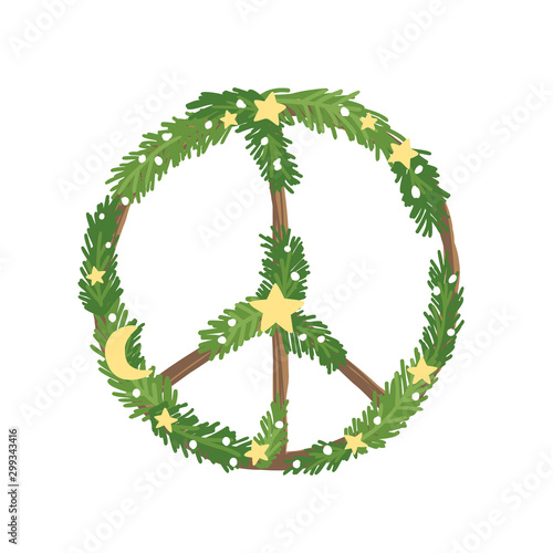 Cute Christmas Card for Peaceful Christmas Time.