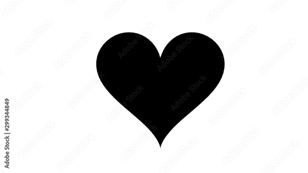 Beating Love Heart Sign Symbol Endless Loop Mask Beating Love Heart Sign Symbol Endless Loop Mask