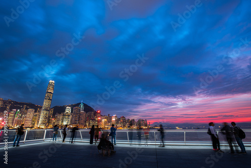Photography Fire burn sunset on Victoria Harbor