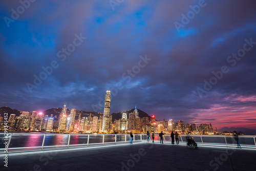 Photography Fire burn sunset on Victoria Harbor