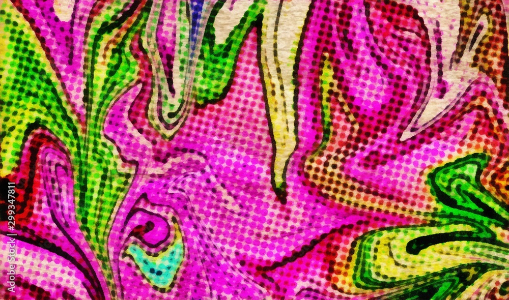 Abstract pop dots psychedelic waves background. Deep colors fantasy texture. Abstract pop dots psychedelic waves background. Deep colors fantasy texture.