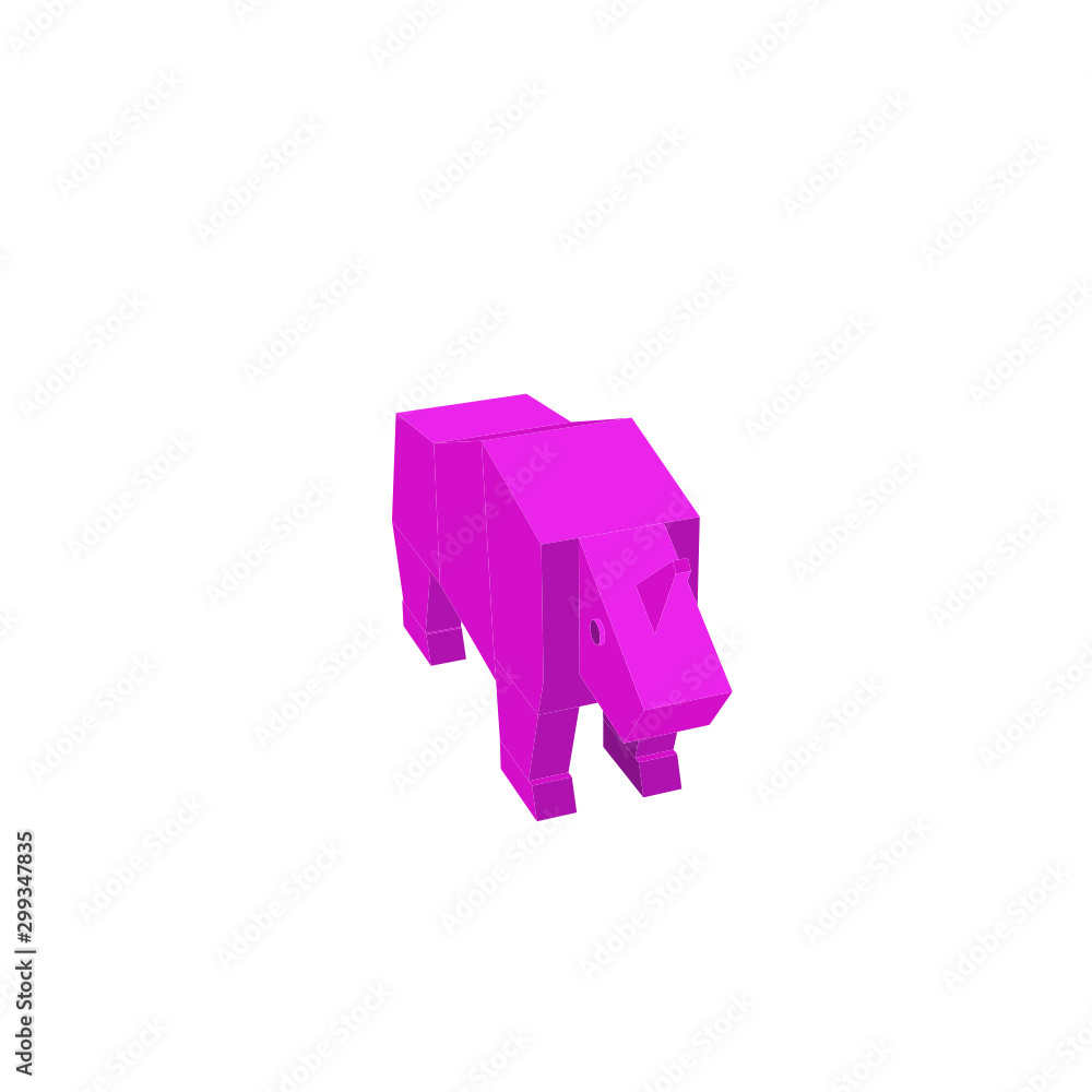 coloring icon of the rhinoceros