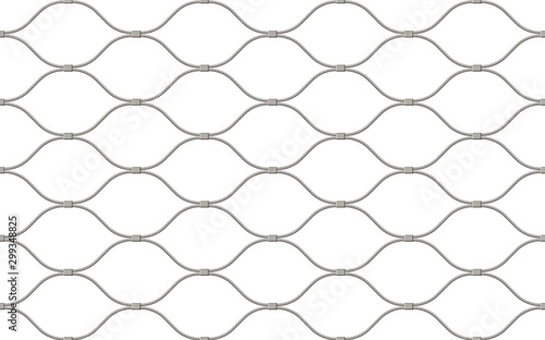hand woven mesh fence made of stainless wire seamless vector