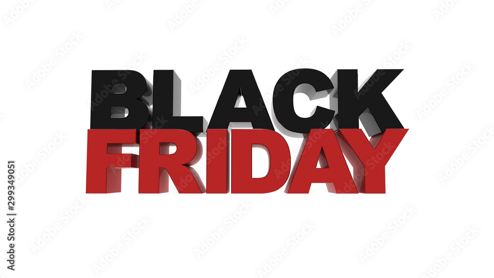 Fototapeta premium black friday 3d illustration