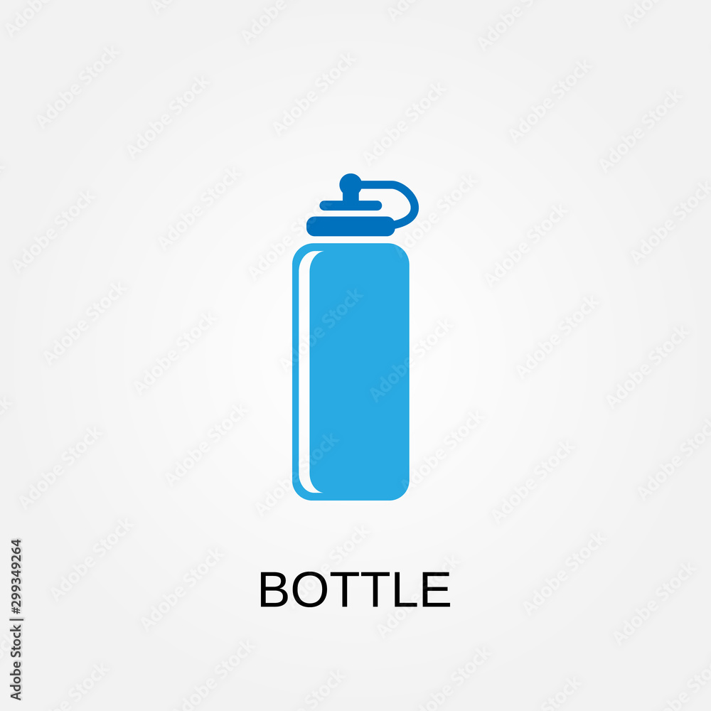 Sports water bottle icon. Sports water bottle symbol. Flat design. Stock - Vector illustration. Sports water bottle icon. Sports water bottle symbol. Flat design. Stock - Vector illustration.