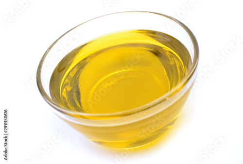 Olive oil on a white background