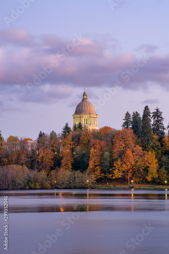 Washington State Capitol Above Capitol Lake, Olympia Washington