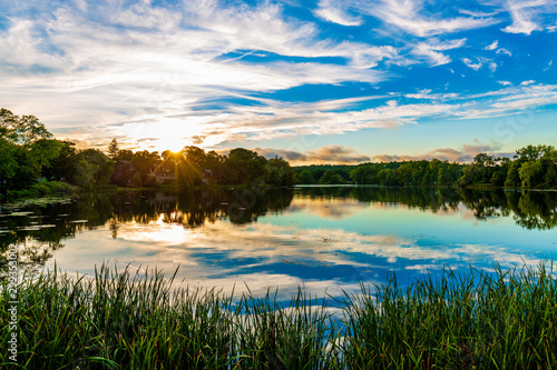 An epic New England Sunset - Ell Pond Melrose Massachusetts.