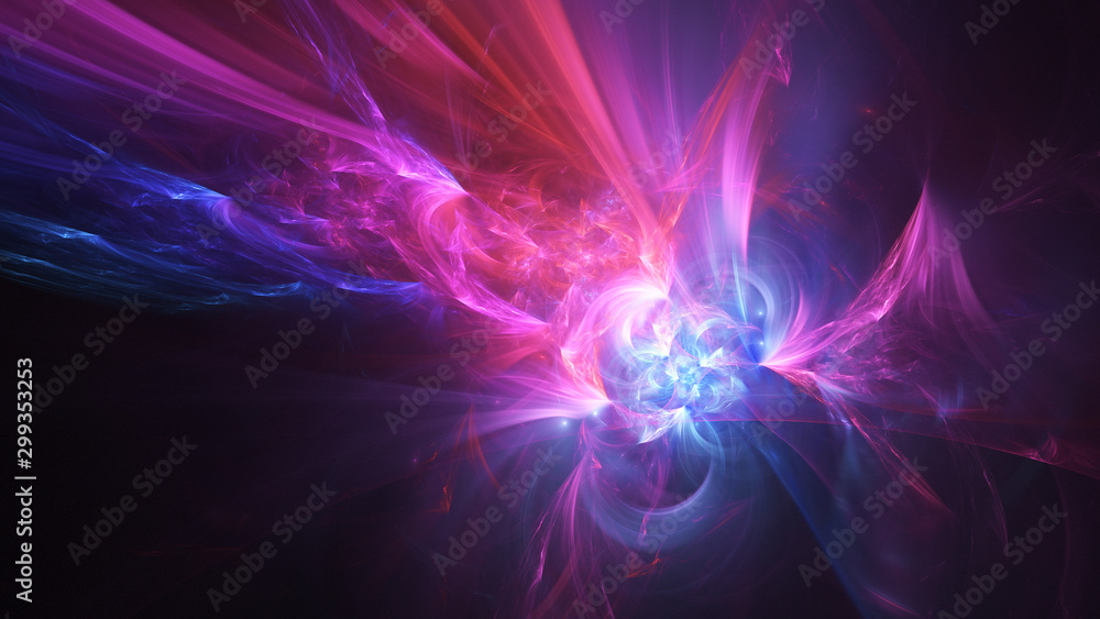 Abstract transparent blue and red crystal shapes. Fantasy light background. Digital fractal art. 3d rendering. Abstract transparent blue and red crystal shapes. Fantasy light background. Digital fractal art. 3d rendering.