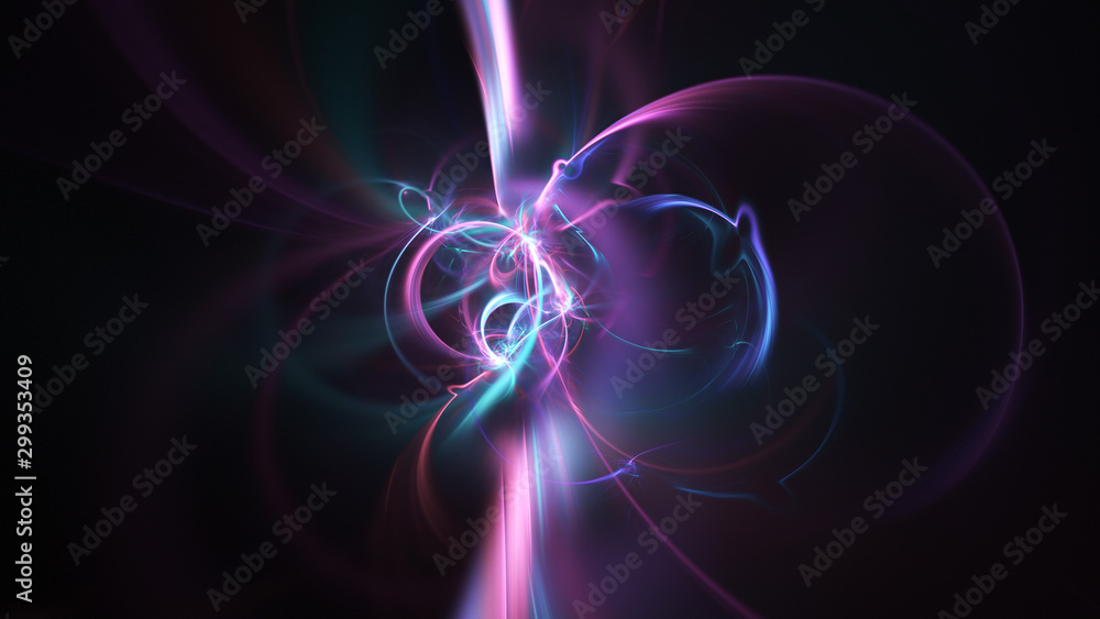 Abstract transparent blue and violet blurred shapes. Fantasy light background. Digital fractal art. 3d rendering. Abstract transparent blue and violet blurred shapes. Fantasy light background. Digital fractal art. 3d rendering.
