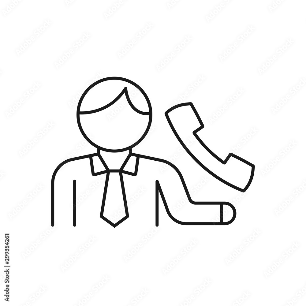 on call - minimal line web icon. simple vector illustration. concept for infographic, website or app. on call - minimal line web icon. simple vector illustration. concept for infographic, website or app.