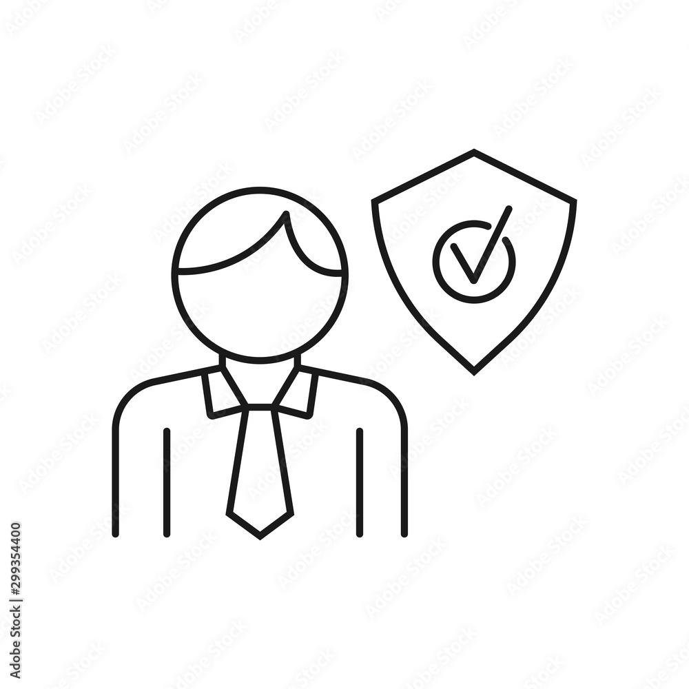 consumer protection - minimal line web icon. simple vector illustration. concept for infographic, website or app. consumer protection - minimal line web icon. simple vector illustration. concept for infographic, website or app.