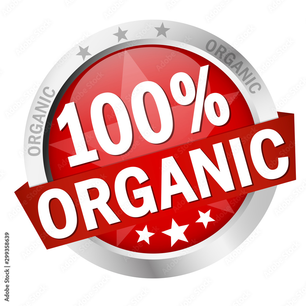 Button with Banner 100% organic Button with Banner 100% organic