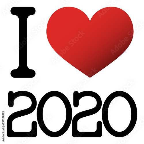 I love 2020 new year greetings