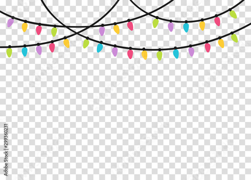 LED colorful light for Christmas festival. Vector illustration.