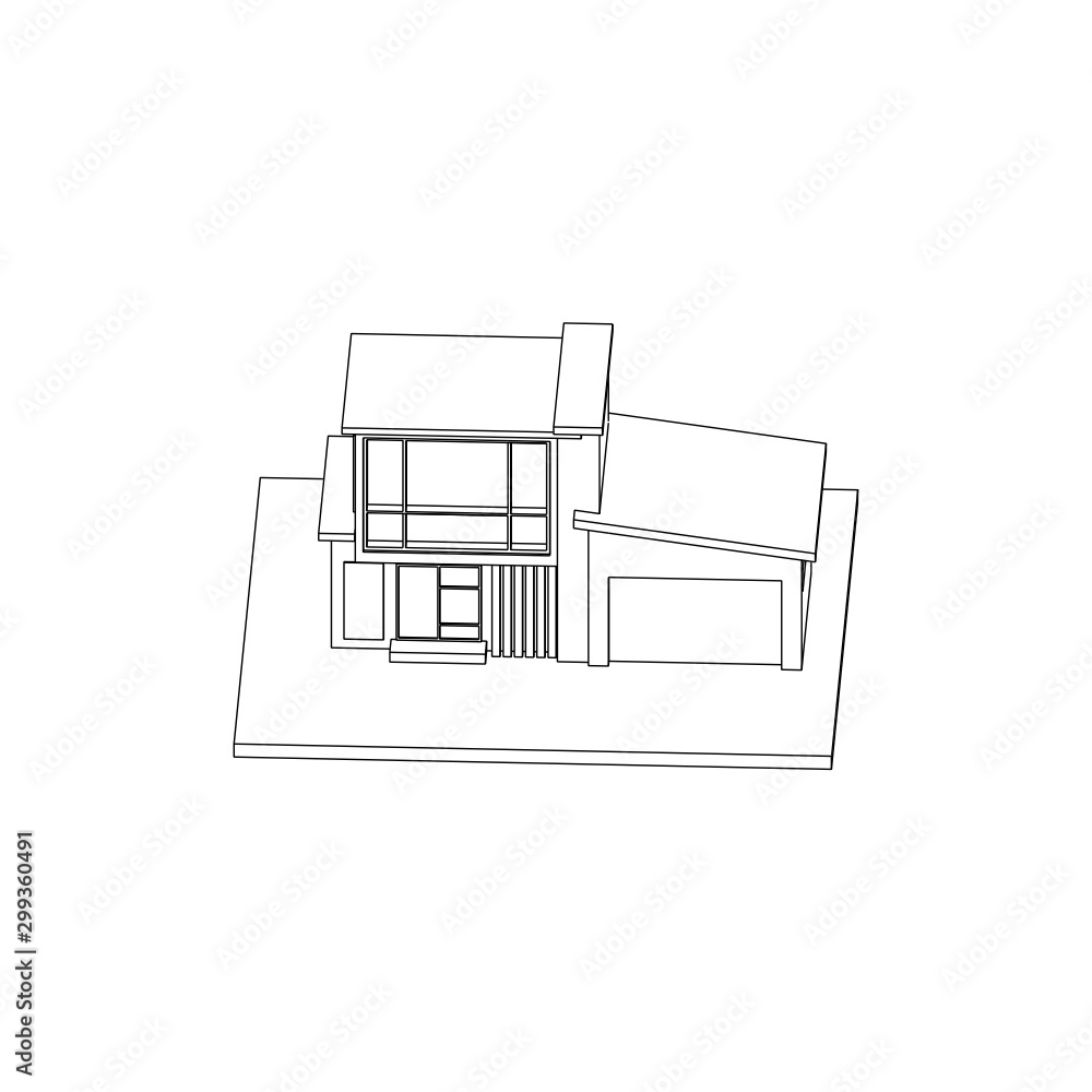 Architecture Building construction design line art isolated images Architecture Building construction design line art isolated images
