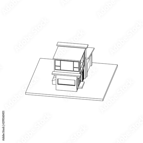 Architecture Building construction design line art isolated images photo