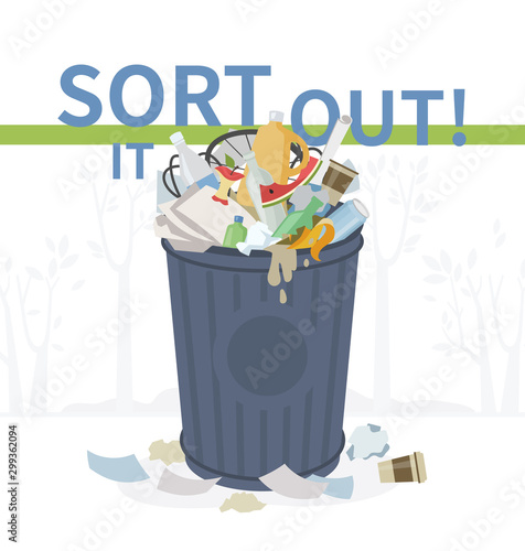 Sort it out - flat design style illustration